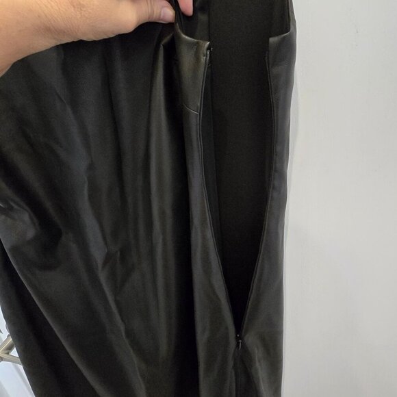Sachin & Babi Holiday Party Diana Black Faux Leather Sleeveless Dress Size 14 - Picture 13 of 16